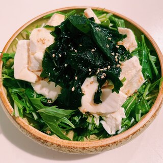 水菜豆腐サラダ